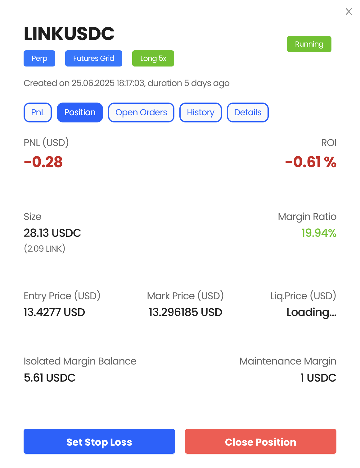 Bot Current Position
